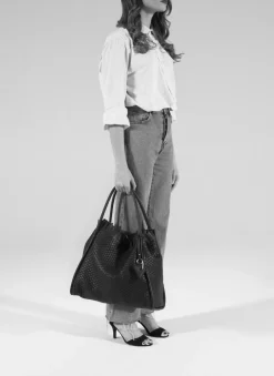 09 Fringes Handbag Regular with Tubolar Handles